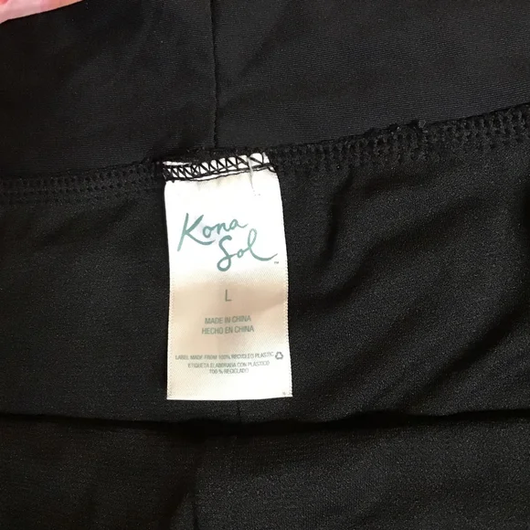 Kona Sol Pink Floral Swim Tankini Top 2X & Black Shorts Large Booty Lift - Picture 13 of 14